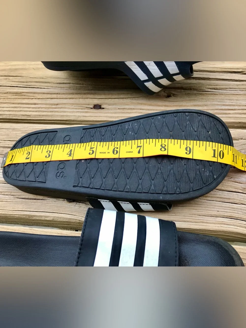 2 Pair Mens 6 7 Womens 8 9 ADIDAS Black Navy Blue Stripe Slide Sandals